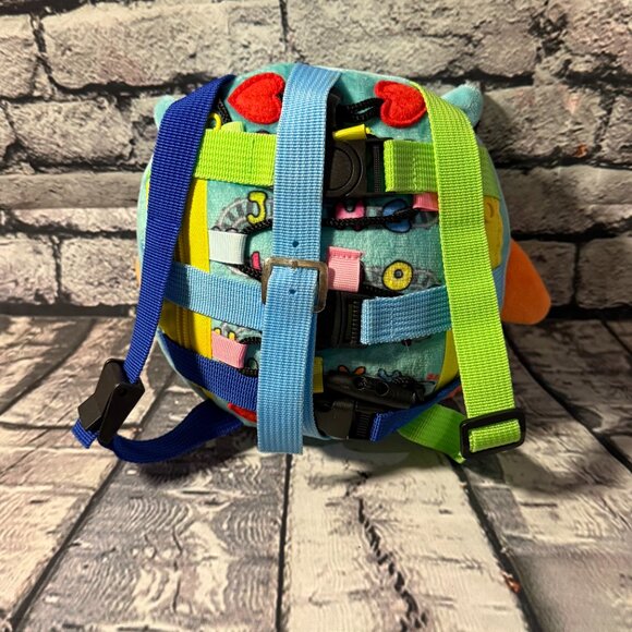 Beetoy Owl Sensory Buckle Pillow Zipper Toys Toddlers 1-3, Toddler Travel Toy - Picture 3 of 8